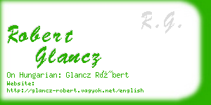 robert glancz business card